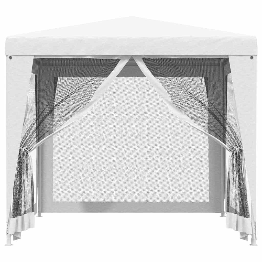 vidaXL Party Tent with 4 Mesh Sidewalls 2.5x2.5 m White 3