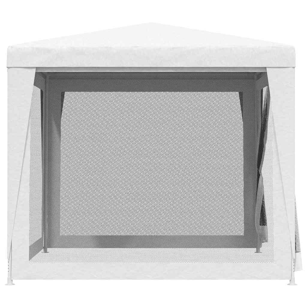 vidaXL Party Tent with 4 Mesh Sidewalls 2.5x2.5 m White 5