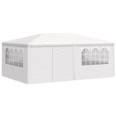 vidaXL Party Tent | White | Polyethylene, Steel | Large | Collapsible 3