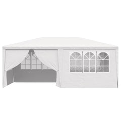 vidaXL Party Tent | White | Polyethylene, Steel | Large | Collapsible 4