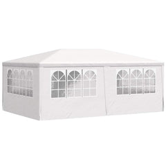 vidaXL Party Tent | White | Polyethylene, Steel | Large | Collapsible 6