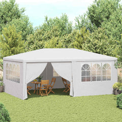 vidaXL Party Tent | White | Polyethylene, Steel | Large | Collapsible 1