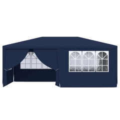 vidaXL Party Tent | Blue | Polyethylene, Steel | Large |  Collapsible 4