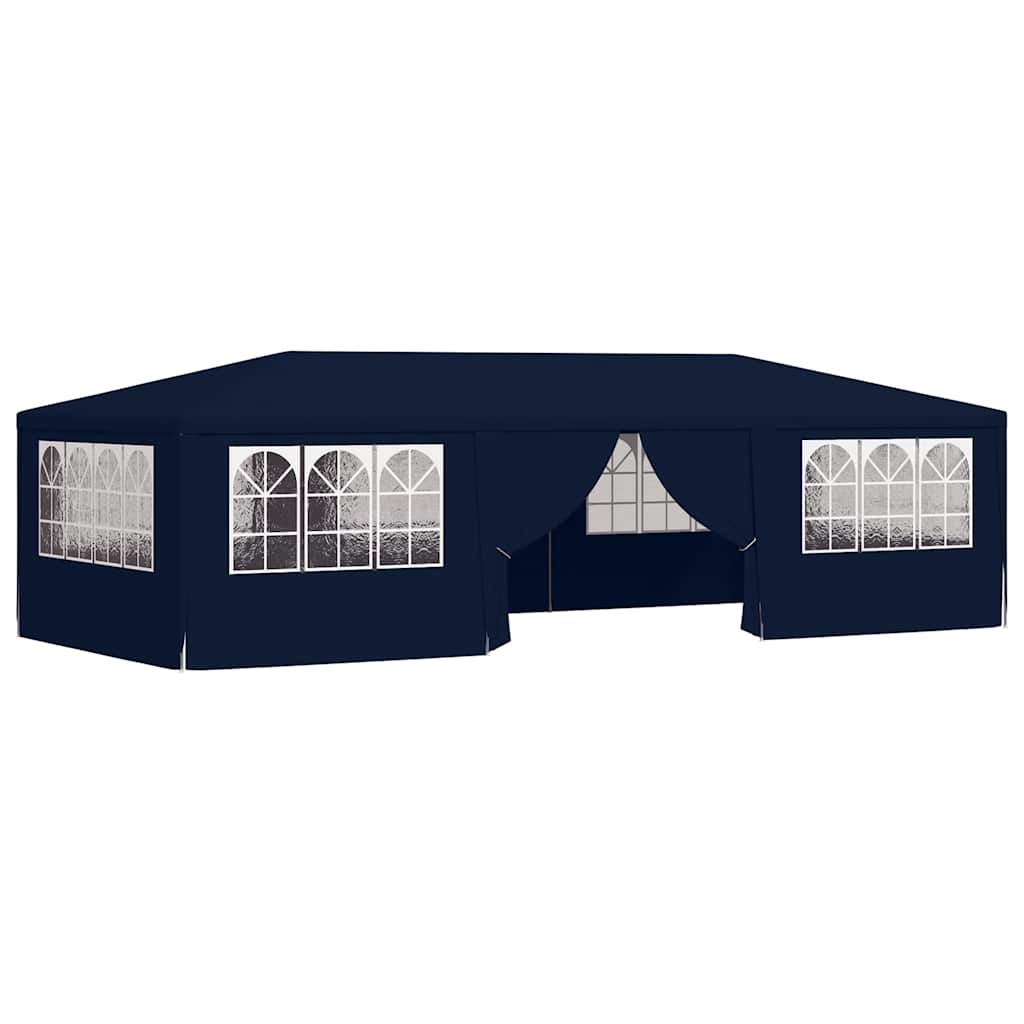 vidaXL Professional Party Tent with Side Walls 4x9 m Blue 90 g/m? 2