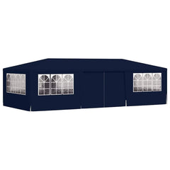 vidaXL Professional Party Tent with Side Walls 4x9 m Blue 90 g/m? 3