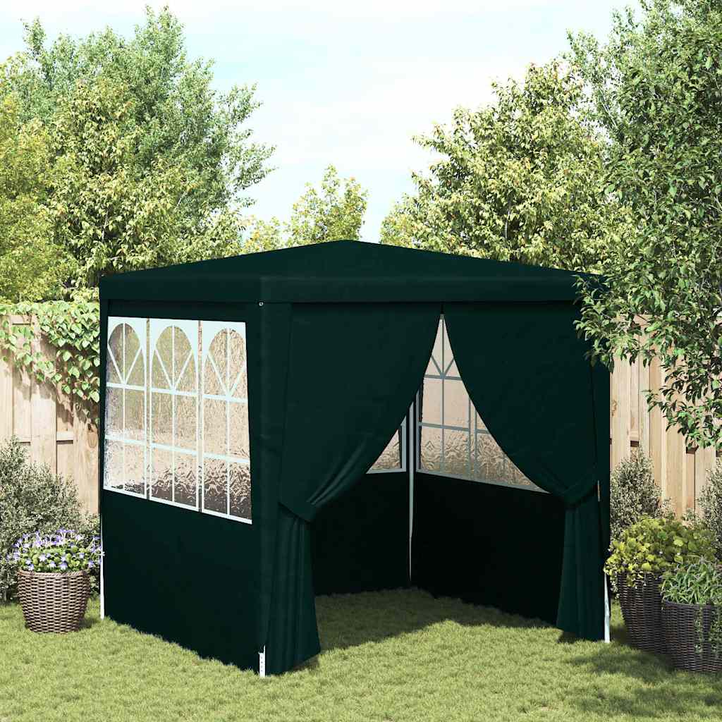 vidaXL Professional Party Tent with Side Walls 2x2 m Green 90 g/m? 1