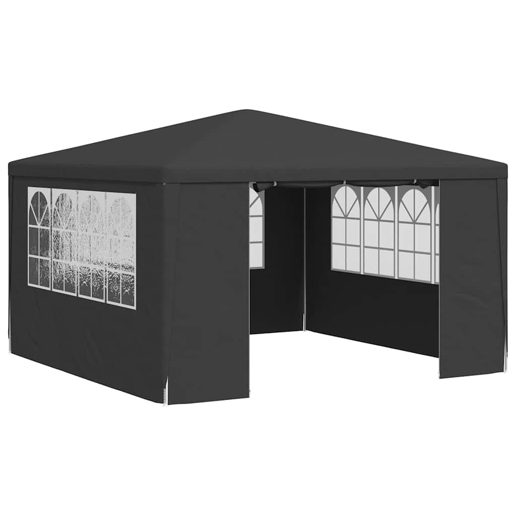 vidaXL Professional Party Tent with Side Walls 4x4 m Anthracite 90 g/m? 2