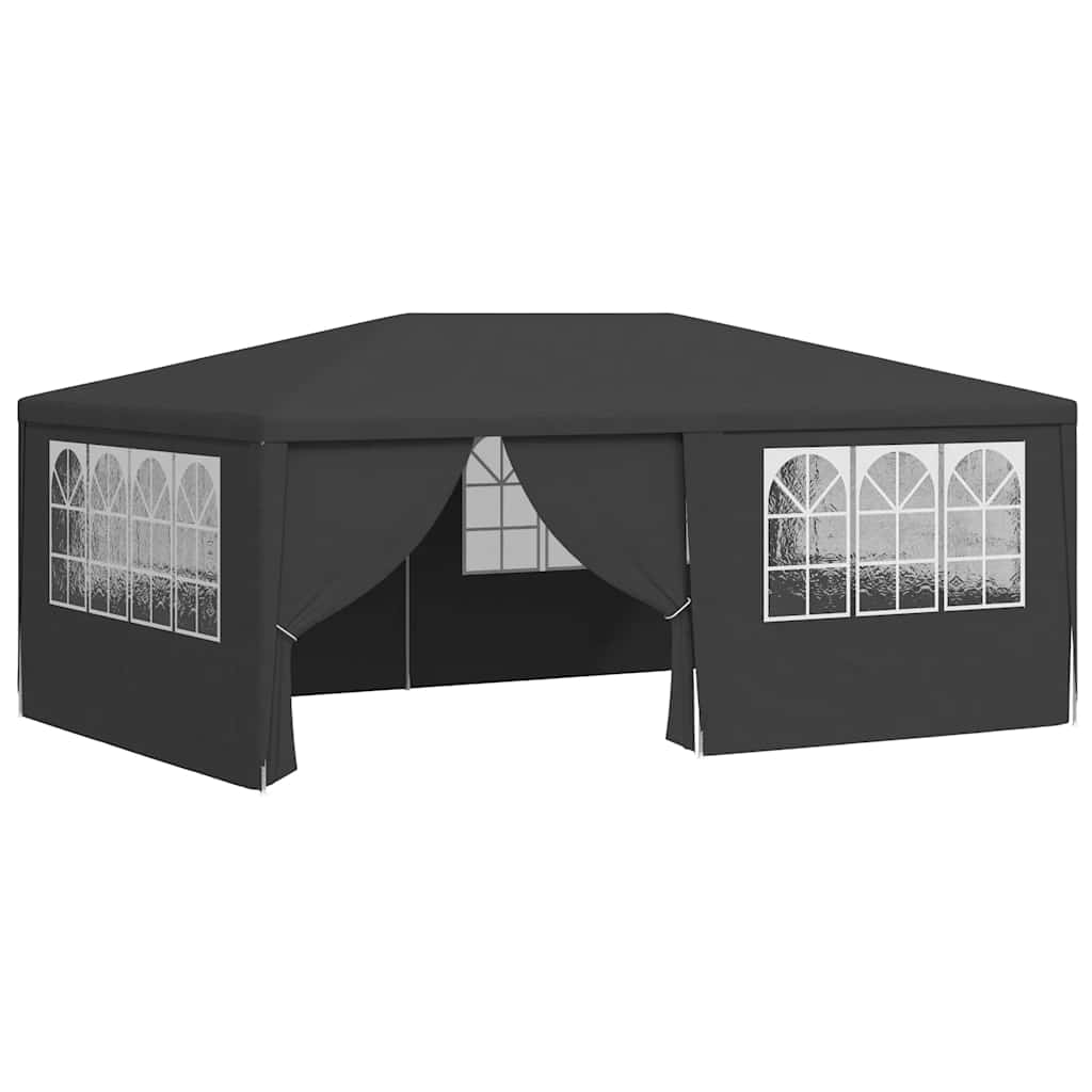 vidaXL Professional Party Tent with Side Walls 4x6 m Anthracite 90 g/m? 2