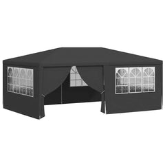 vidaXL Professional Party Tent with Side Walls 4x6 m Anthracite 90 g/m? 2