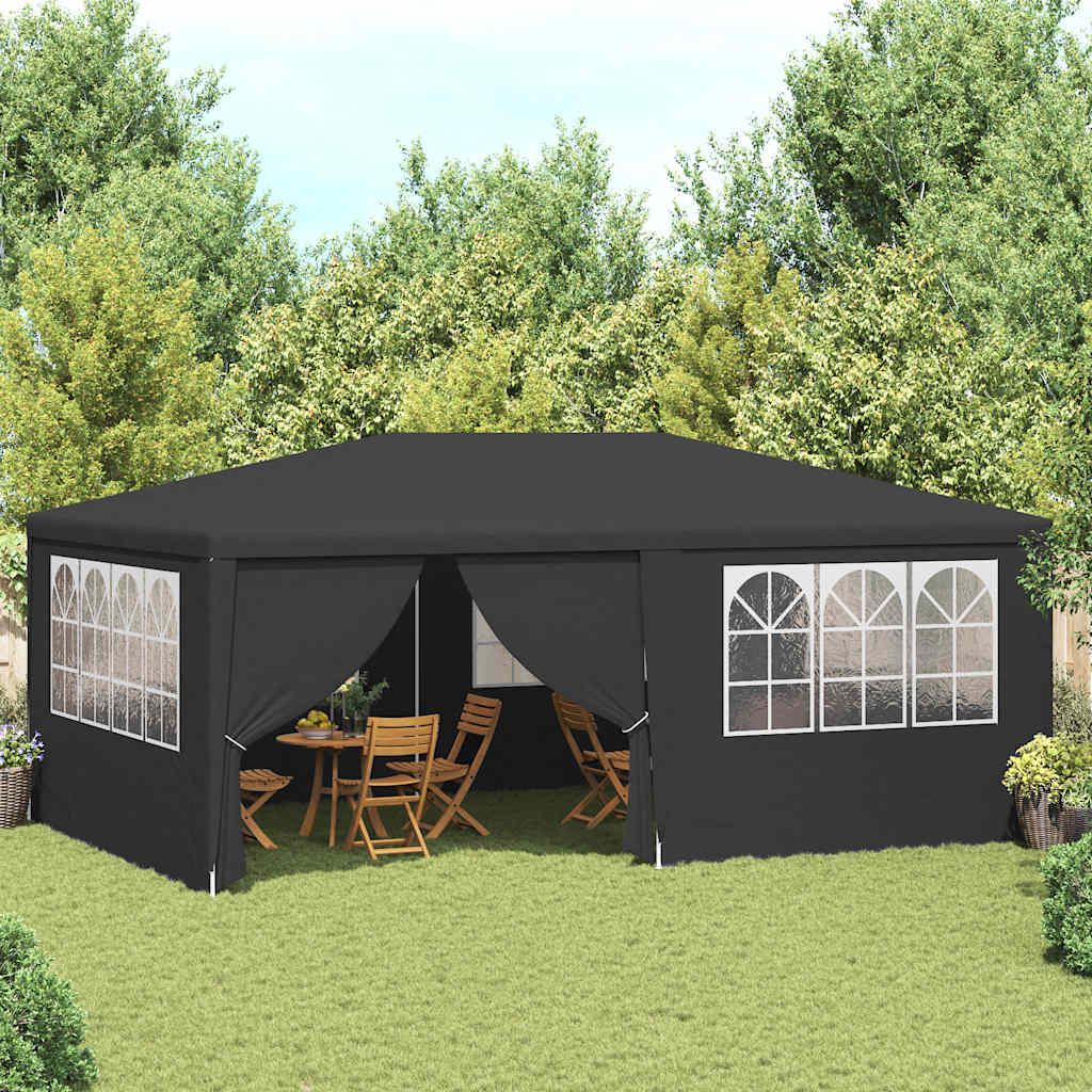 vidaXL Professional Party Tent with Side Walls 4x6 m Anthracite 90 g/m? 1