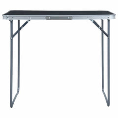 48171 vidaXL Foldable Camping Table with Metal Frame 80x60 cm Grey 2