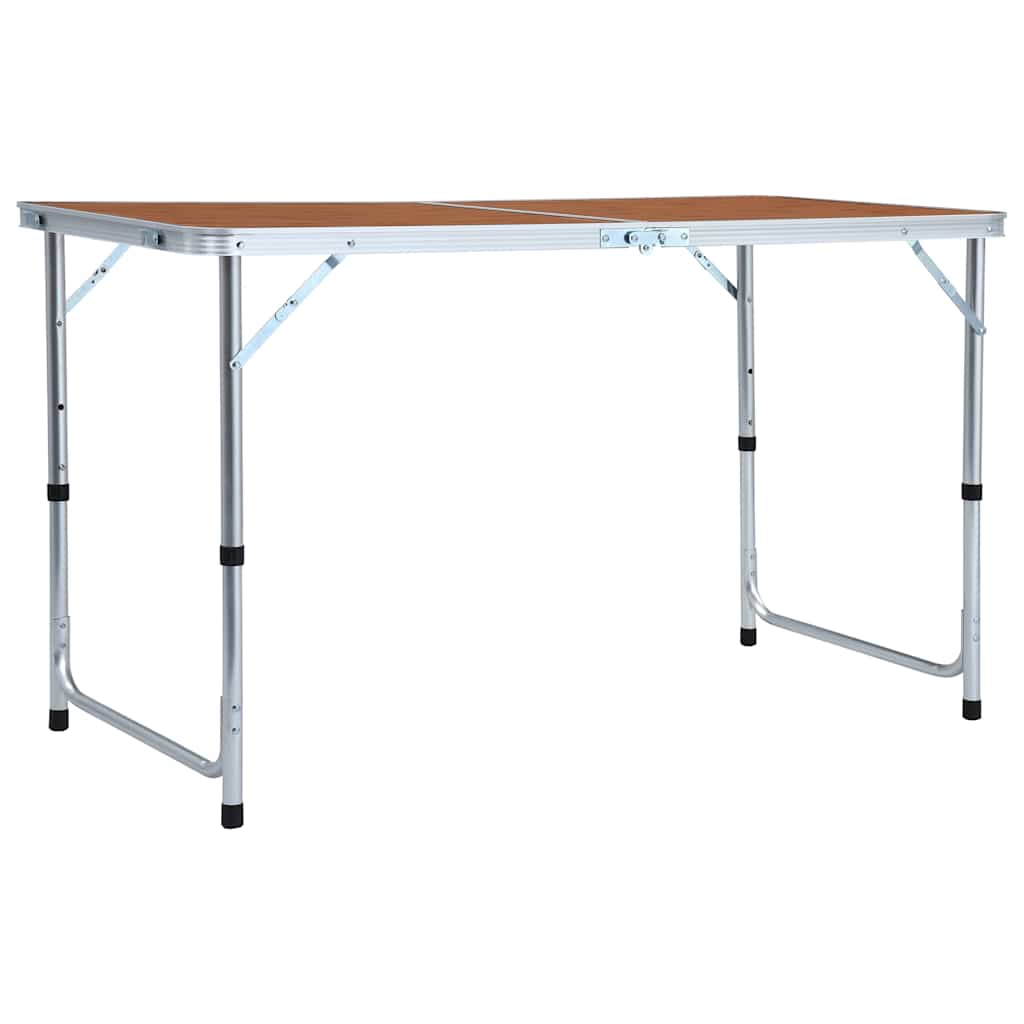 vidaXL Foldable Camping Table Aluminium 120x60 cm 1