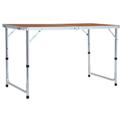 vidaXL Foldable Camping Table Aluminium 120x60 cm 1