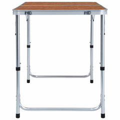 vidaXL Foldable Camping Table Aluminium 120x60 cm 4