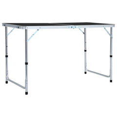 vidaXL Foldable Camping Table Grey Aluminium 120x60 cm 1