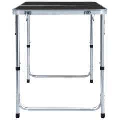 vidaXL Foldable Camping Table Grey Aluminium 120x60 cm 4