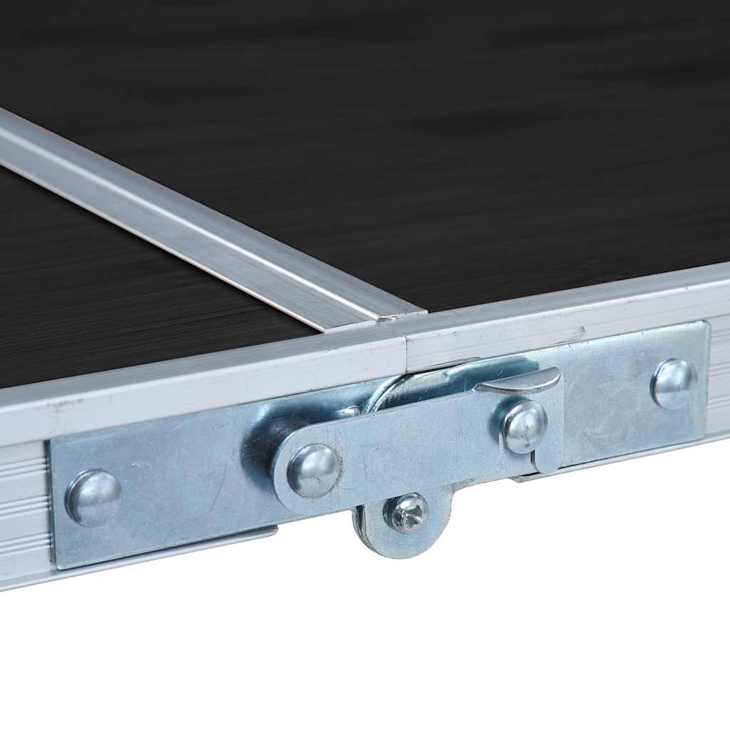 vidaXL Foldable Camping Table Grey Aluminium 120x60 cm 6
