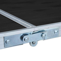 vidaXL Foldable Camping Table Grey Aluminium 120x60 cm 6
