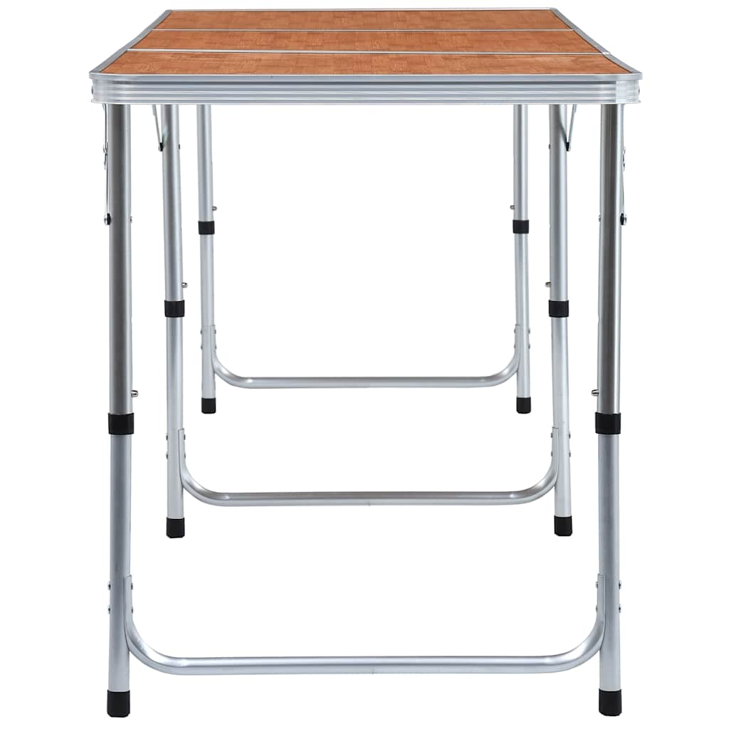 vidaXL Foldable Camping Table Aluminium 180x60 cm 4