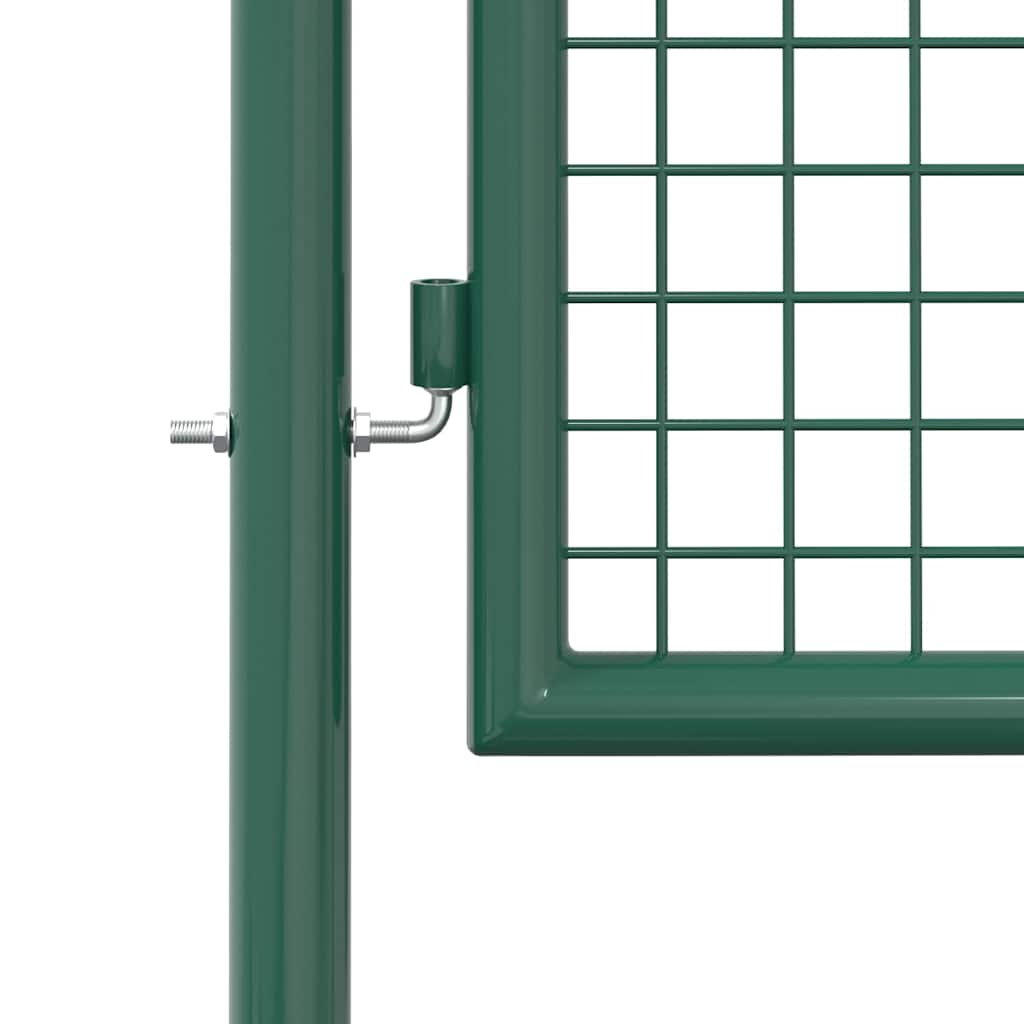Fence Gate Steel Green 100 x 125 cm
