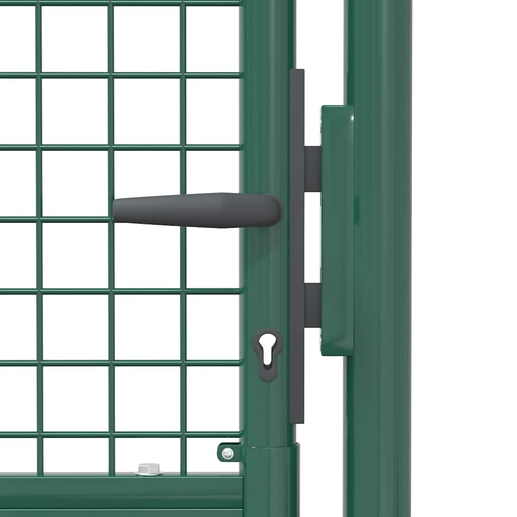Fence Gate Steel Green 100 x 125 cm