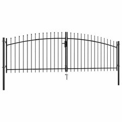 Double Door Fence Gate "Woerden" with Spear Top 400x174,5 cm 400 x 174.5 cm