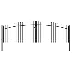 Double Door Fence Gate "Woerden" with Spear Top 400x174,5 cm 400 x 174.5 cm