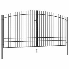 Double Door Fence Gate "Woerden" with Spear Top 400x174,5 cm 400 x 249.5 cm