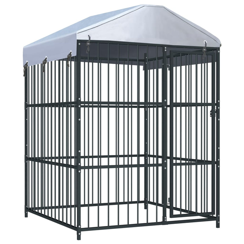 Outdoor Dog Kennel with Roof 150x150x210 cm