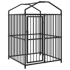 145762 vidaXL Outdoor Dog Kennel with Roof 120x120x150 cm 3