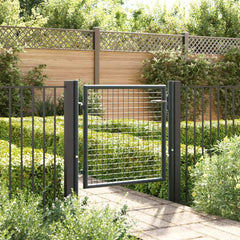 Mesh Garden Gate Galvanised Steel Grey 100 x 75 cm
