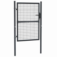 Mesh Garden Gate Galvanised Steel Grey 100 x 125 cm