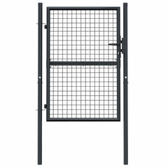 Mesh Garden Gate Galvanised Steel Grey 100 x 125 cm