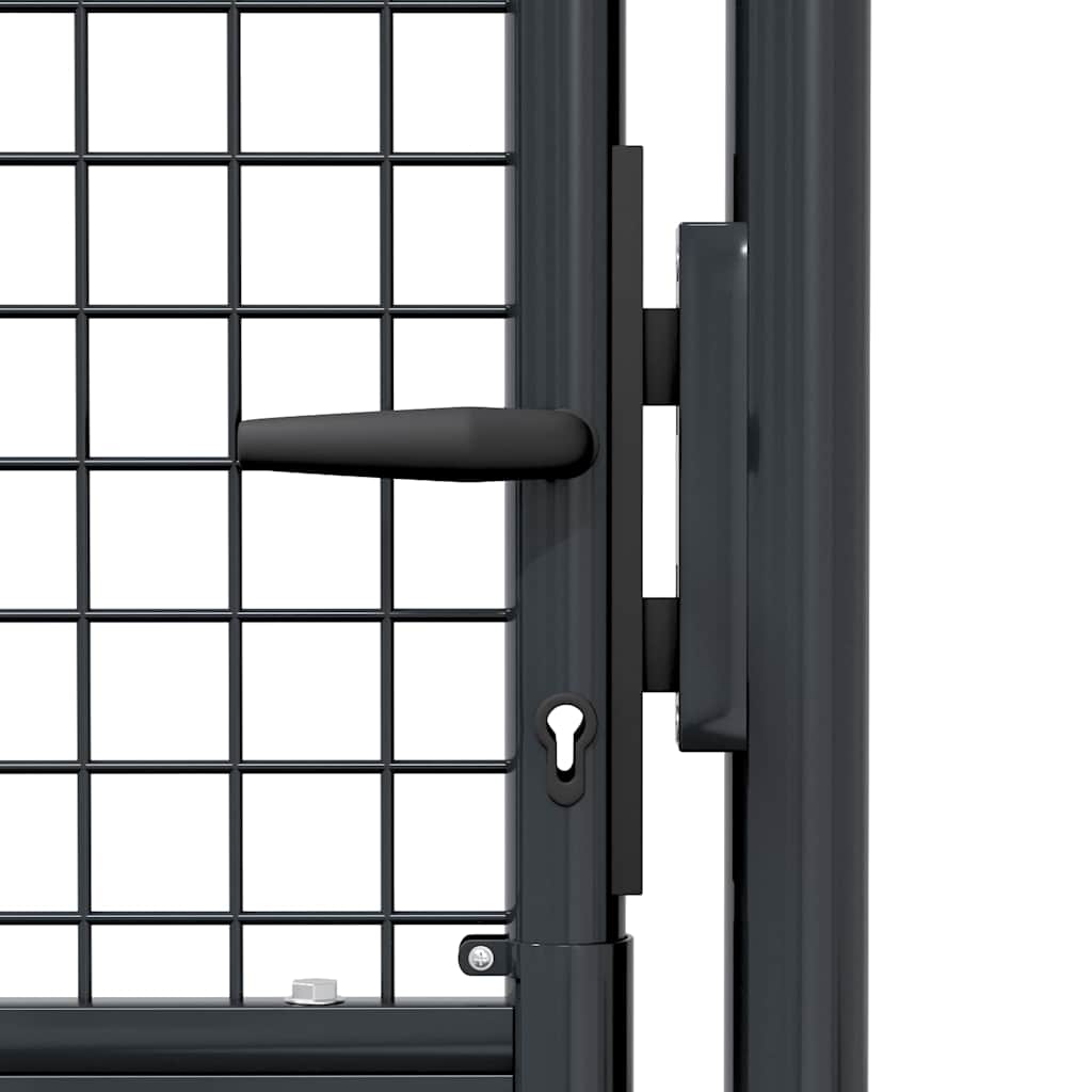 Mesh Garden Gate Galvanised Steel Grey 100 x 125 cm