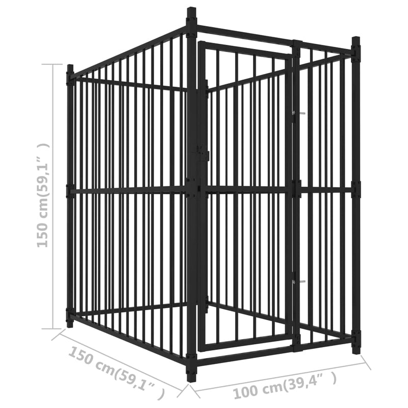 Outdoor Dog Kennel 150x100x150 cm