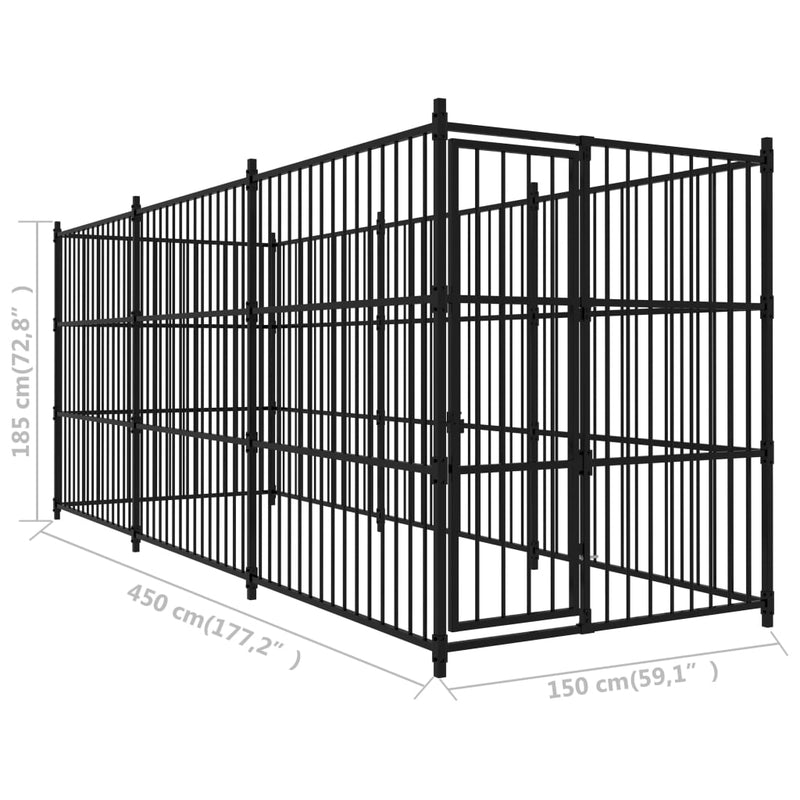 Outdoor Dog Kennel 450x150x185 cm