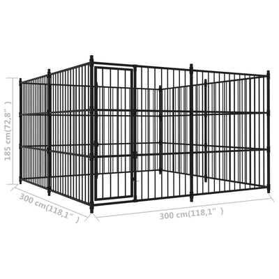 Outdoor Dog Kennel 300x300x185 cm