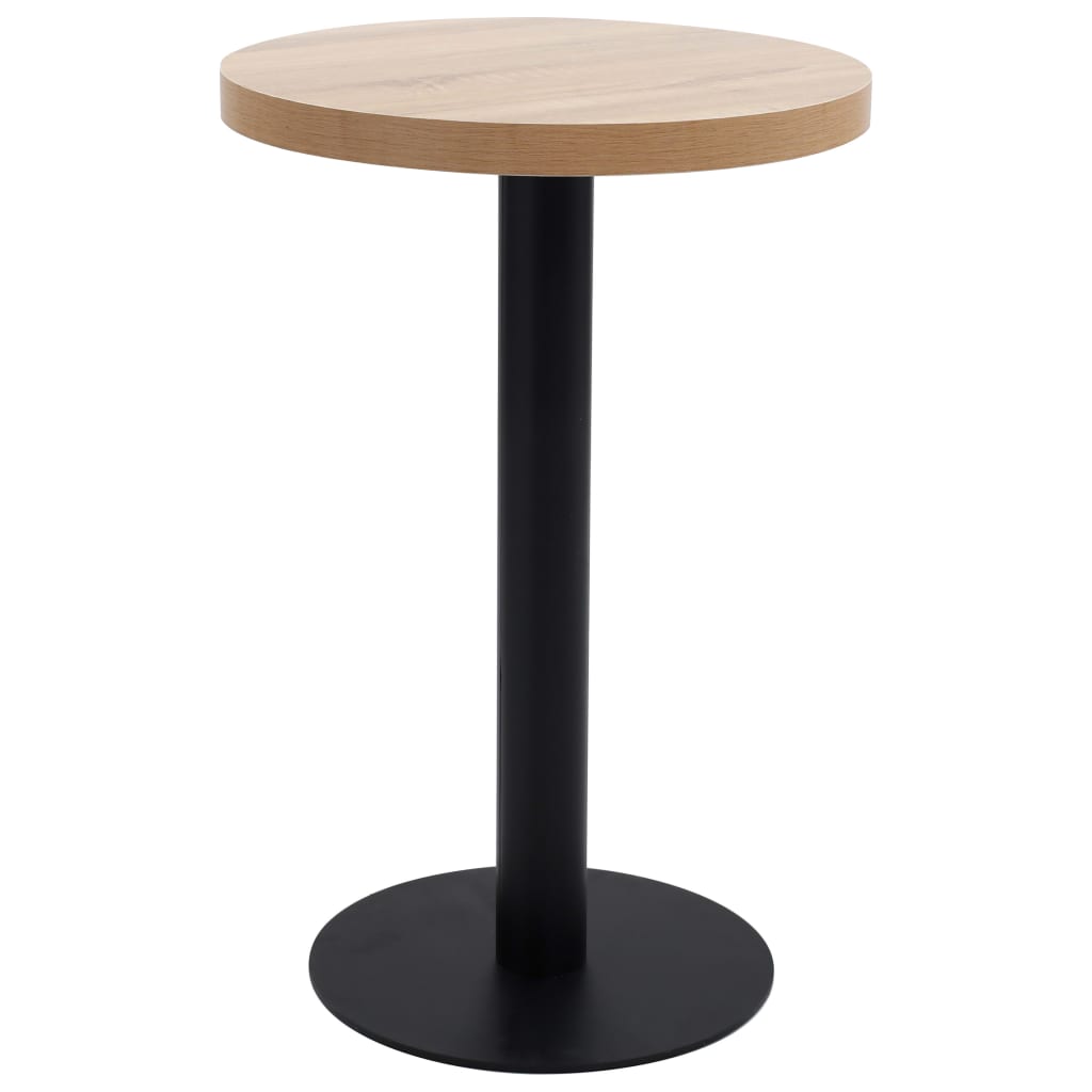 vidaXL Bistro Table Light Brown 50 cm MDF 1