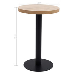 vidaXL Bistro Table Light Brown 50 cm MDF 5