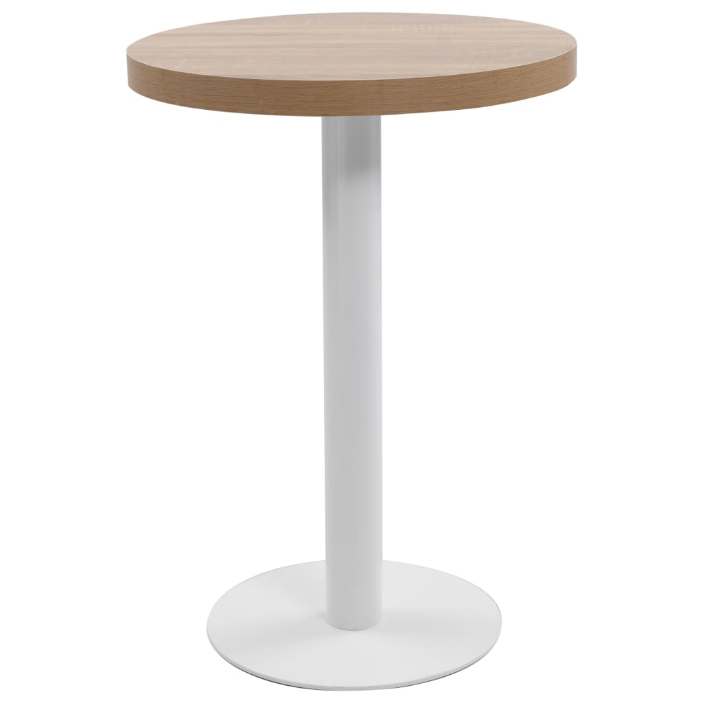 vidaXL Bistro Table Light Brown 60 cm MDF 1