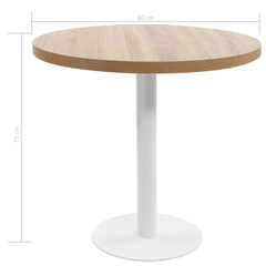vidaXL Bistro Table Light Brown 80 cm MDF 5