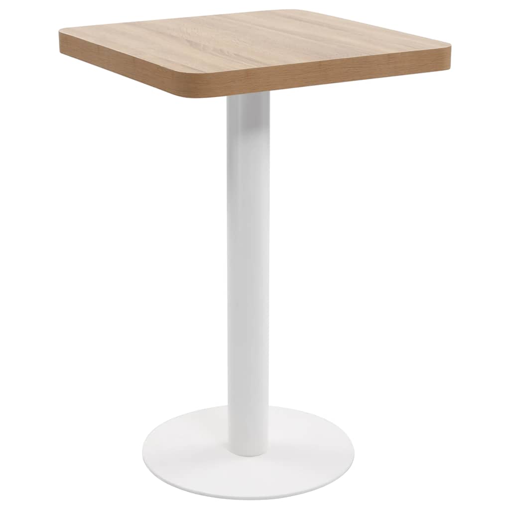 vidaXL Bistro Table Light Brown 50x50 cm MDF 1