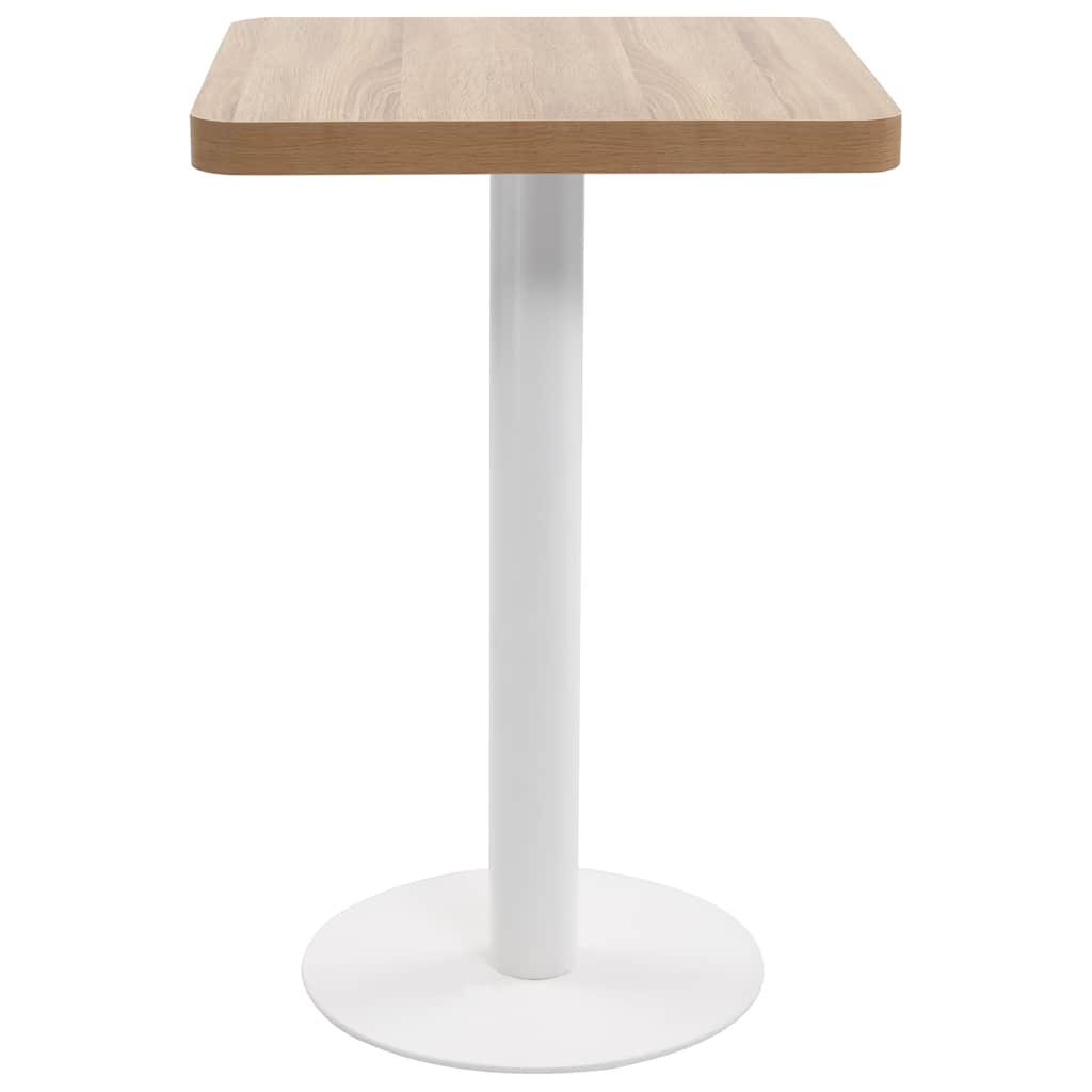 vidaXL Bistro Table Light Brown 50x50 cm MDF 2