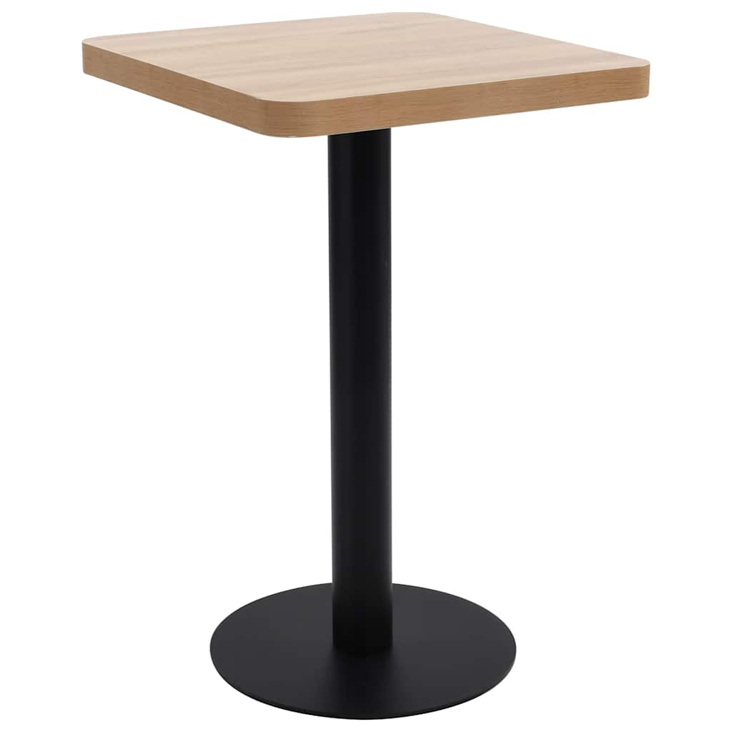 vidaXL Bistro Table Light Brown 50x50 cm MDF 1