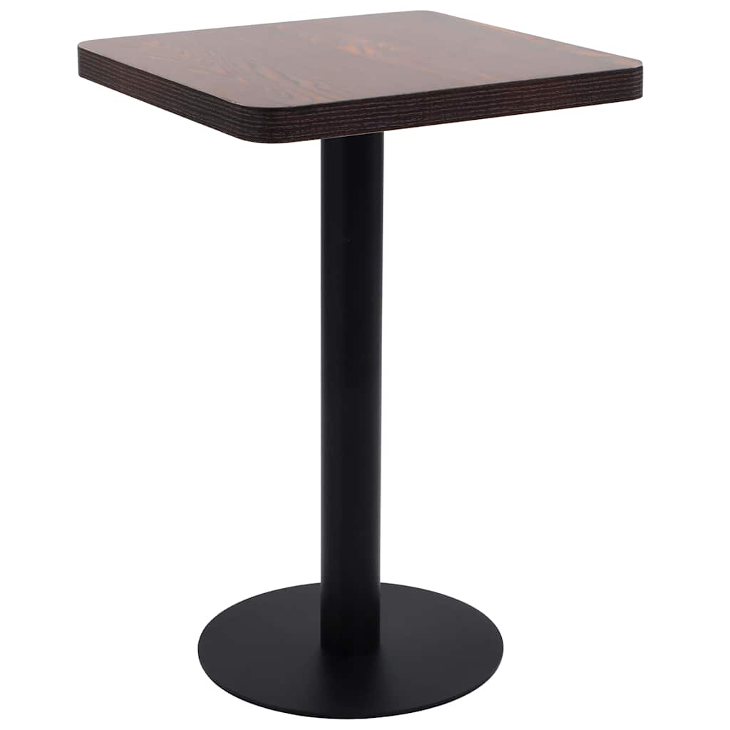 Bistro Table Light Brown in Dark Brown and Black