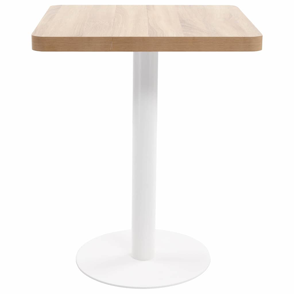 Bistro Table Light Brown 50x50 cm MDF Light brown and white 60 cm 60 cm