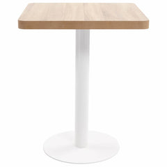 Bistro Table Light Brown 50x50 cm MDF Light brown and white 60 cm 60 cm