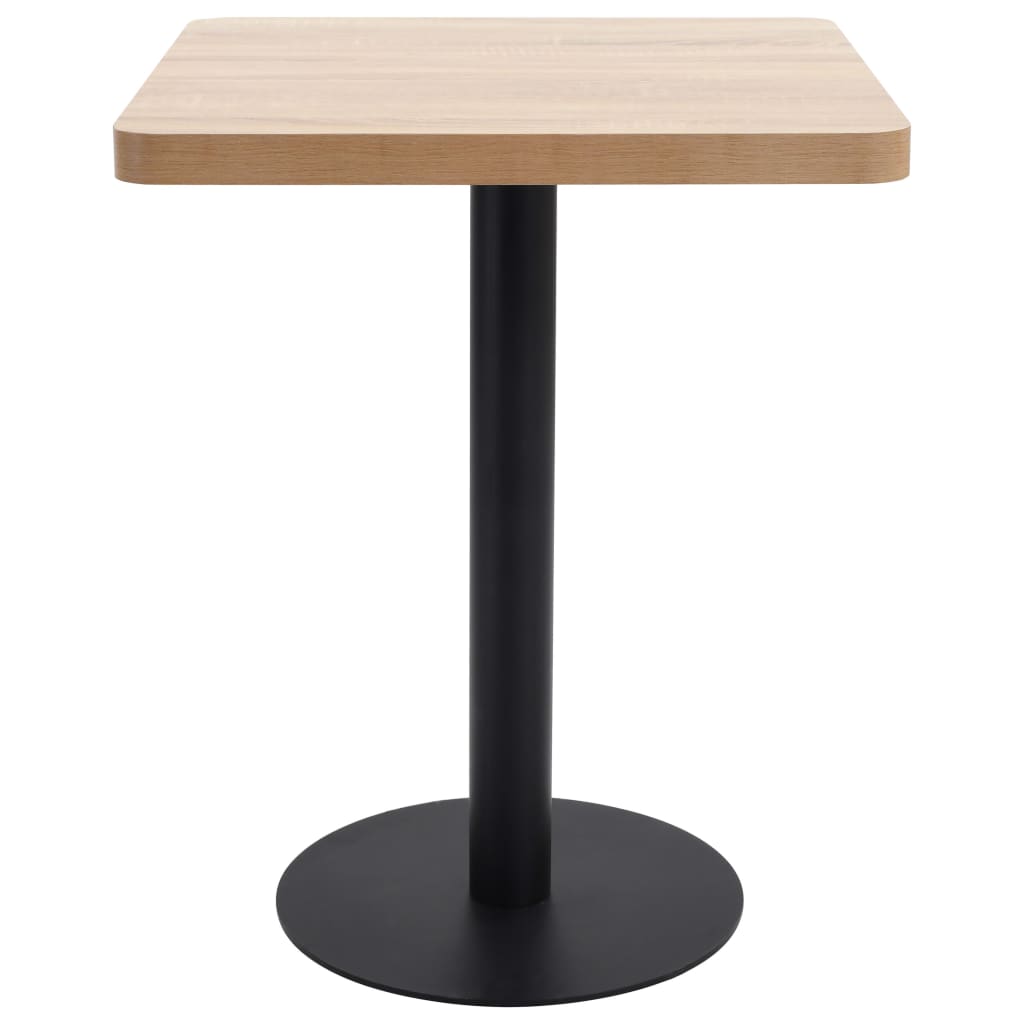 vidaXL Bistro Table Light Brown 60X60 cm MDF 2