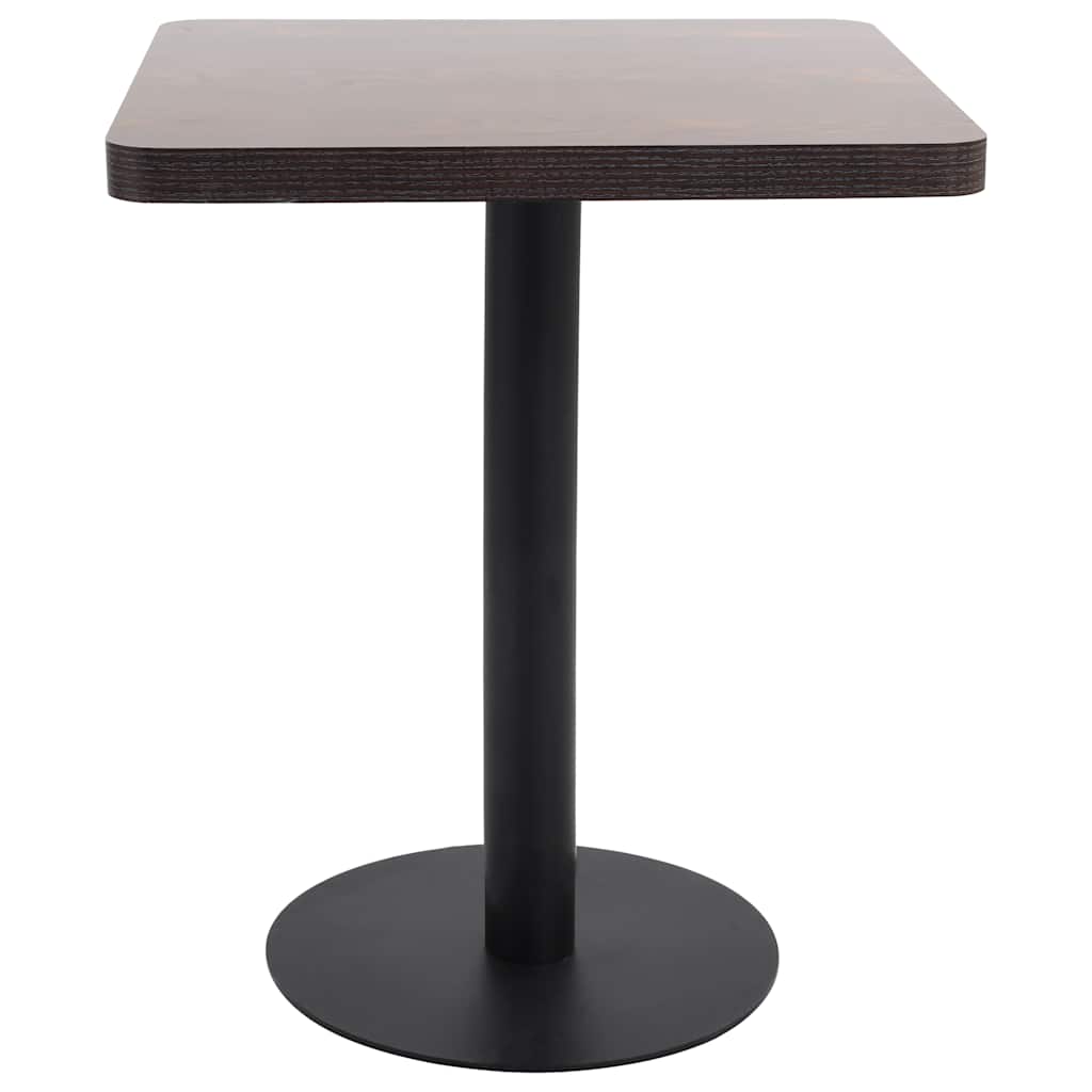 vidaXL Bistro Table Dark Brown 60X60 cm MDF 2
