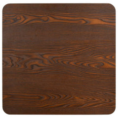 Bistro Table Light Brown 50x50 cm MDF Dark brown and black 60 cm 60 cm